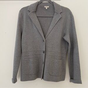 Talbots 100% Cotton Sweater Blazer M Petite Preppy Tailored Timeless Capsule